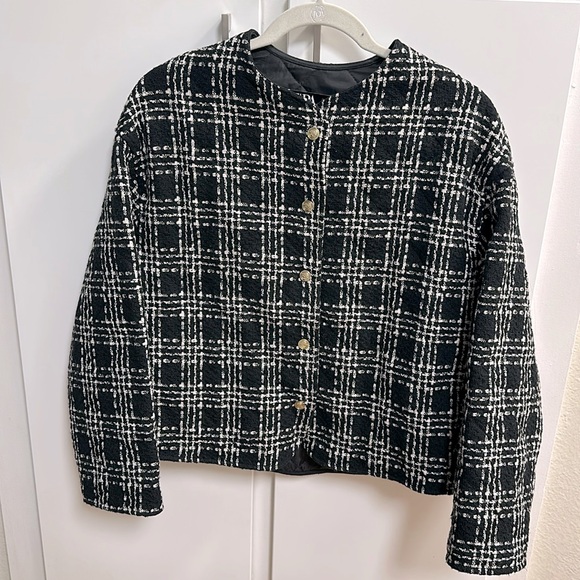 ZARA Tweed Quilted Lady Jacket - Picture 2 of 9